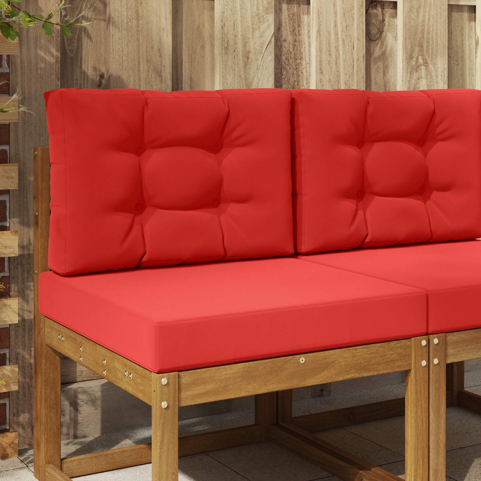 Buiten bankkussen 2 pcs Rood Polyester image 1