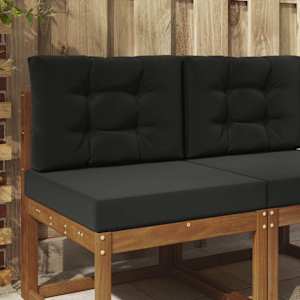 Zunanja blazina za kavč 2 pcs Črna Poliester