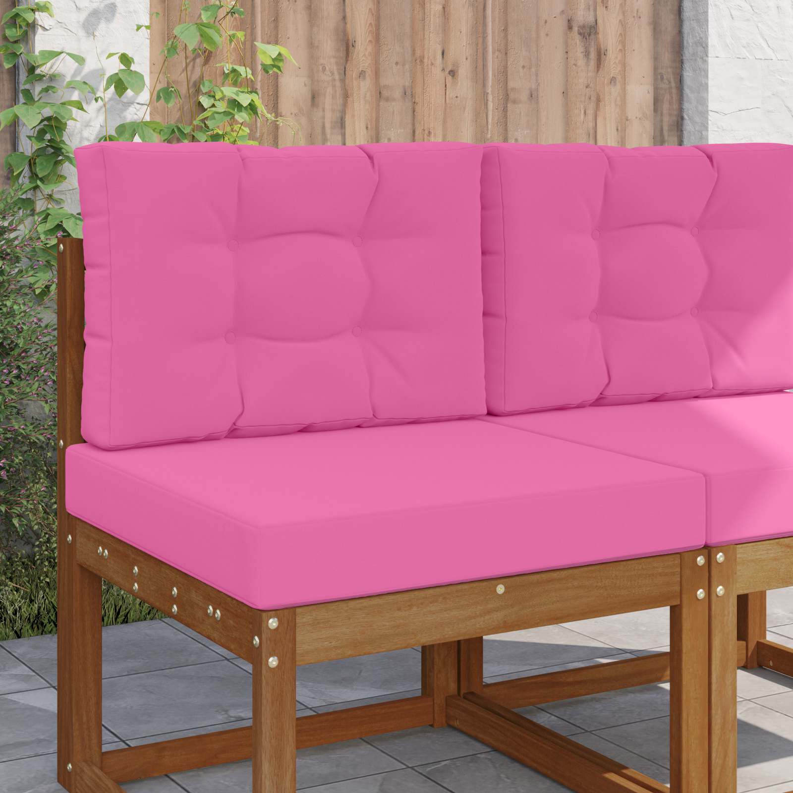 vidaXL Perna pentru canapea de exterior 2 pcs Roz Poliester