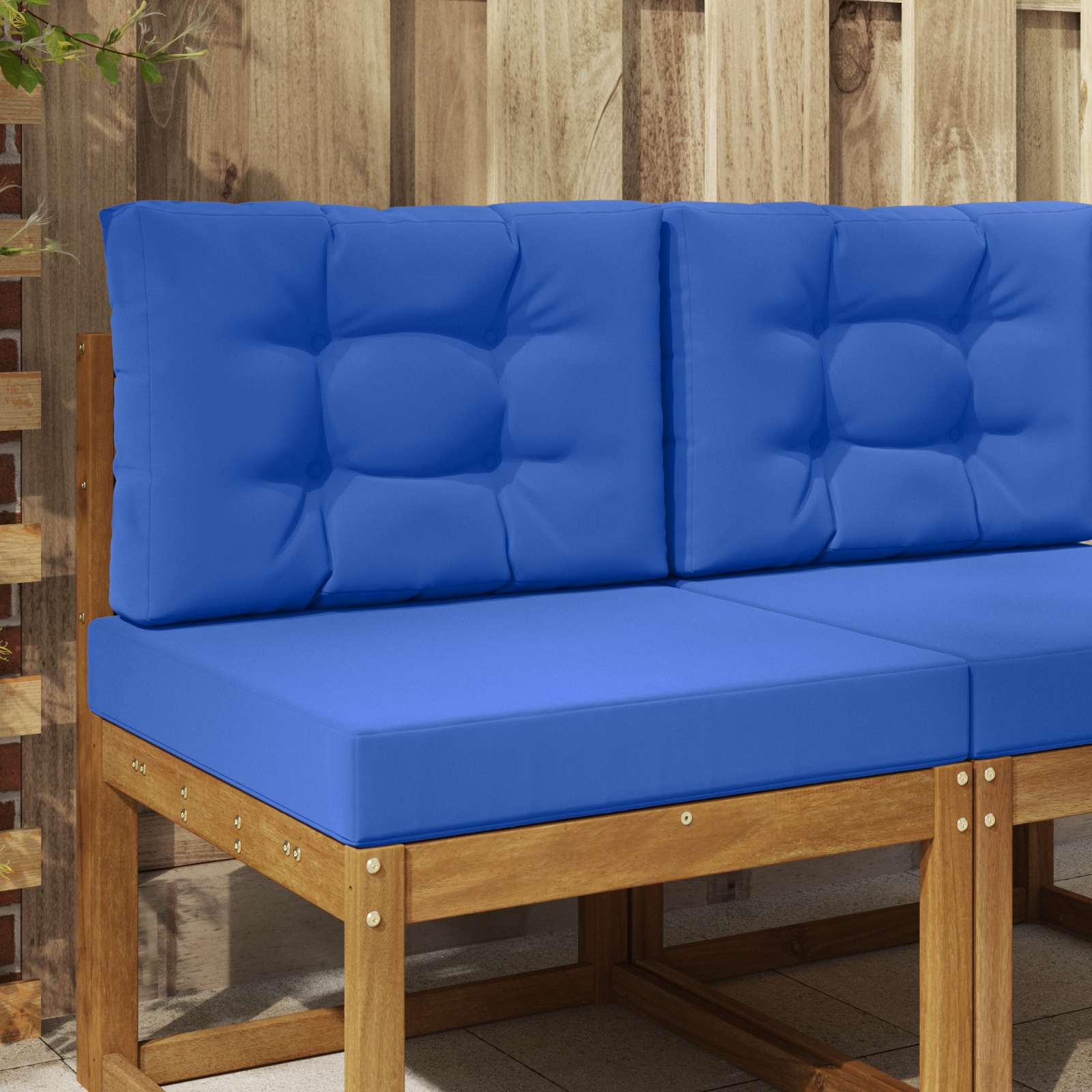 Buiten bankkussen 2 pcs Turquoise Polyester image 1