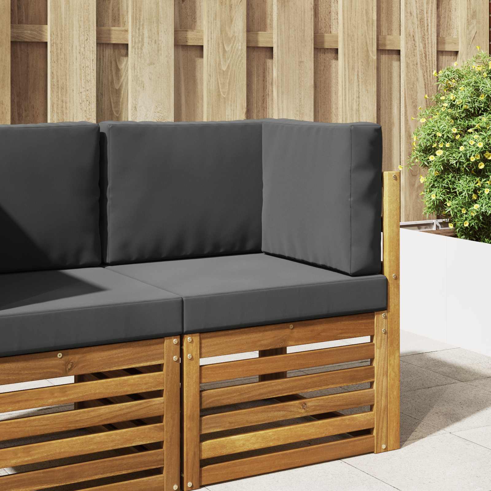 Buiten bankkussen 3 pcs Antraciet Polyester image 1