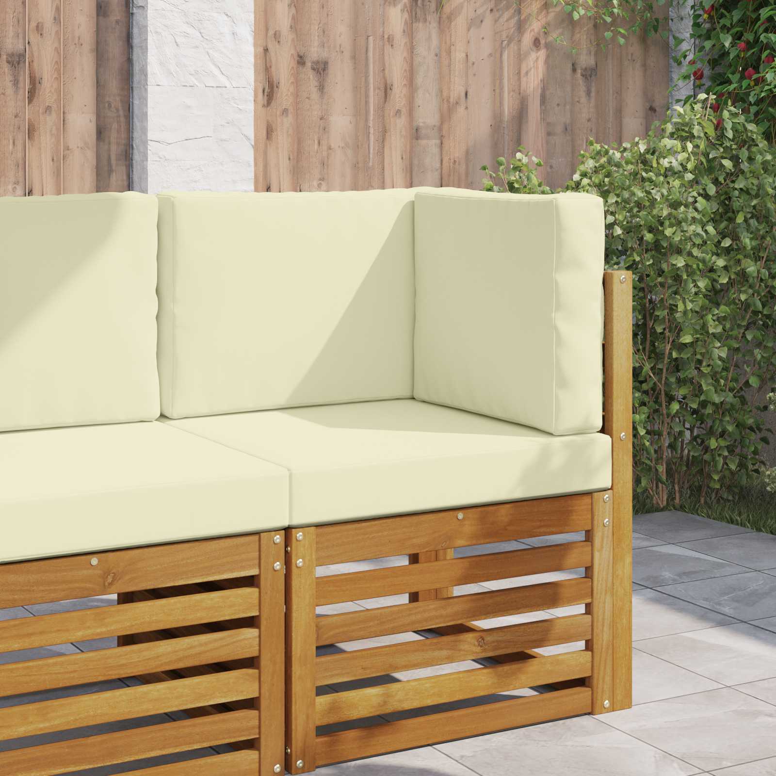 Buiten bankkussen 3 pcs Crème Polyester image 1