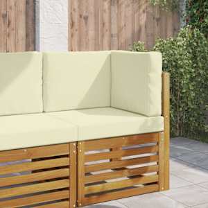 Zunanja blazina za kavč 3 pcs krema Poliester