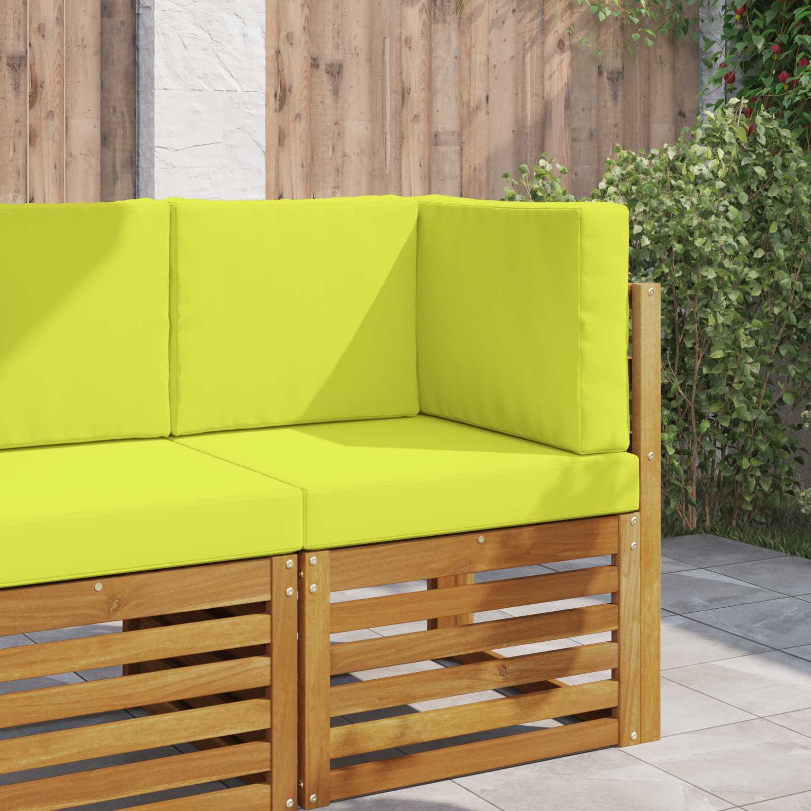 vidaXL Perna pentru canapea de exterior 3 pcs Verde Poliester