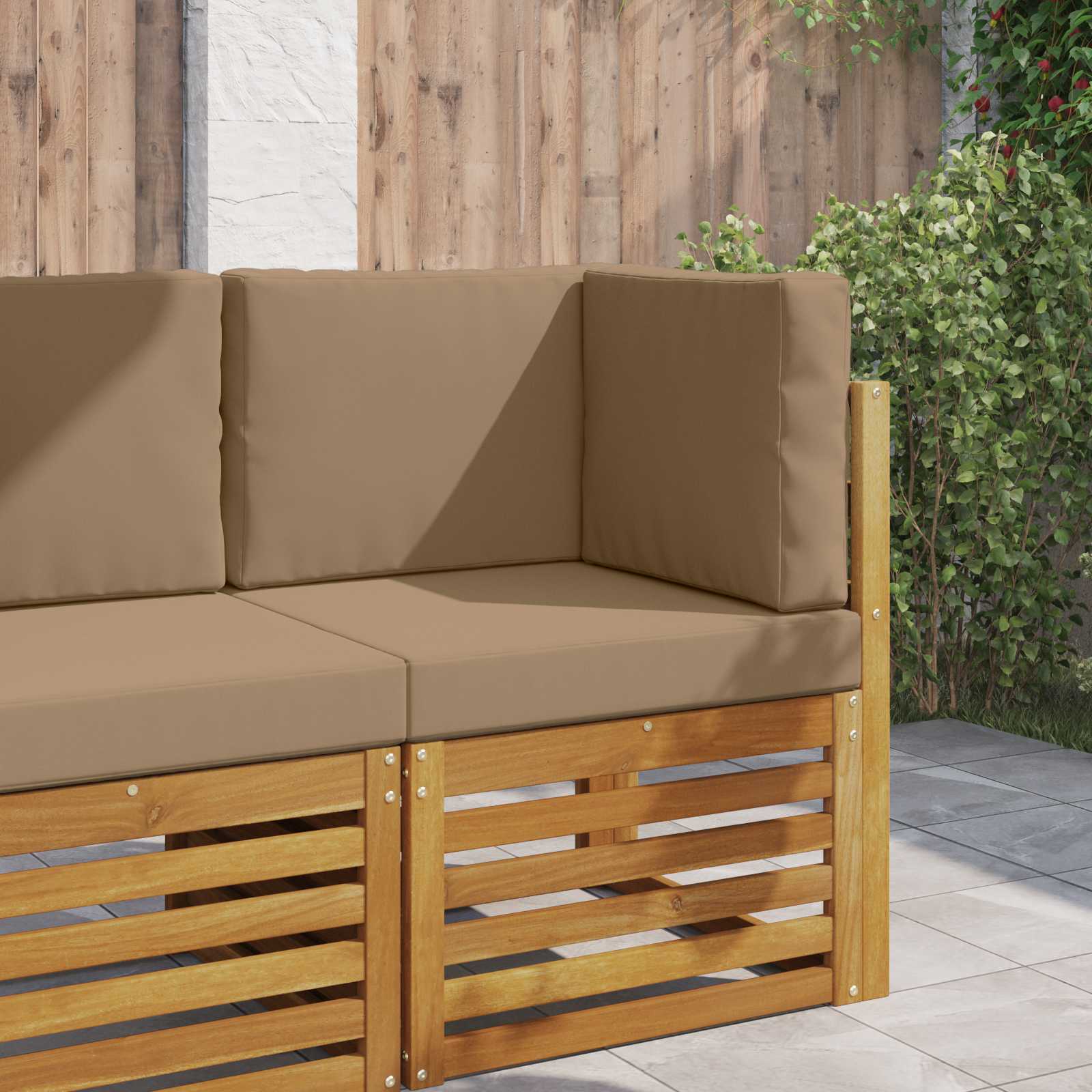 Buiten bankkussen 3 pcs Taupe Polyester image 1