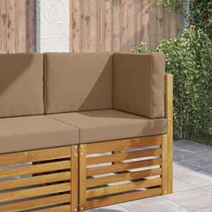 Zunanja blazina za kavč 3 pcs Taupe Poliester