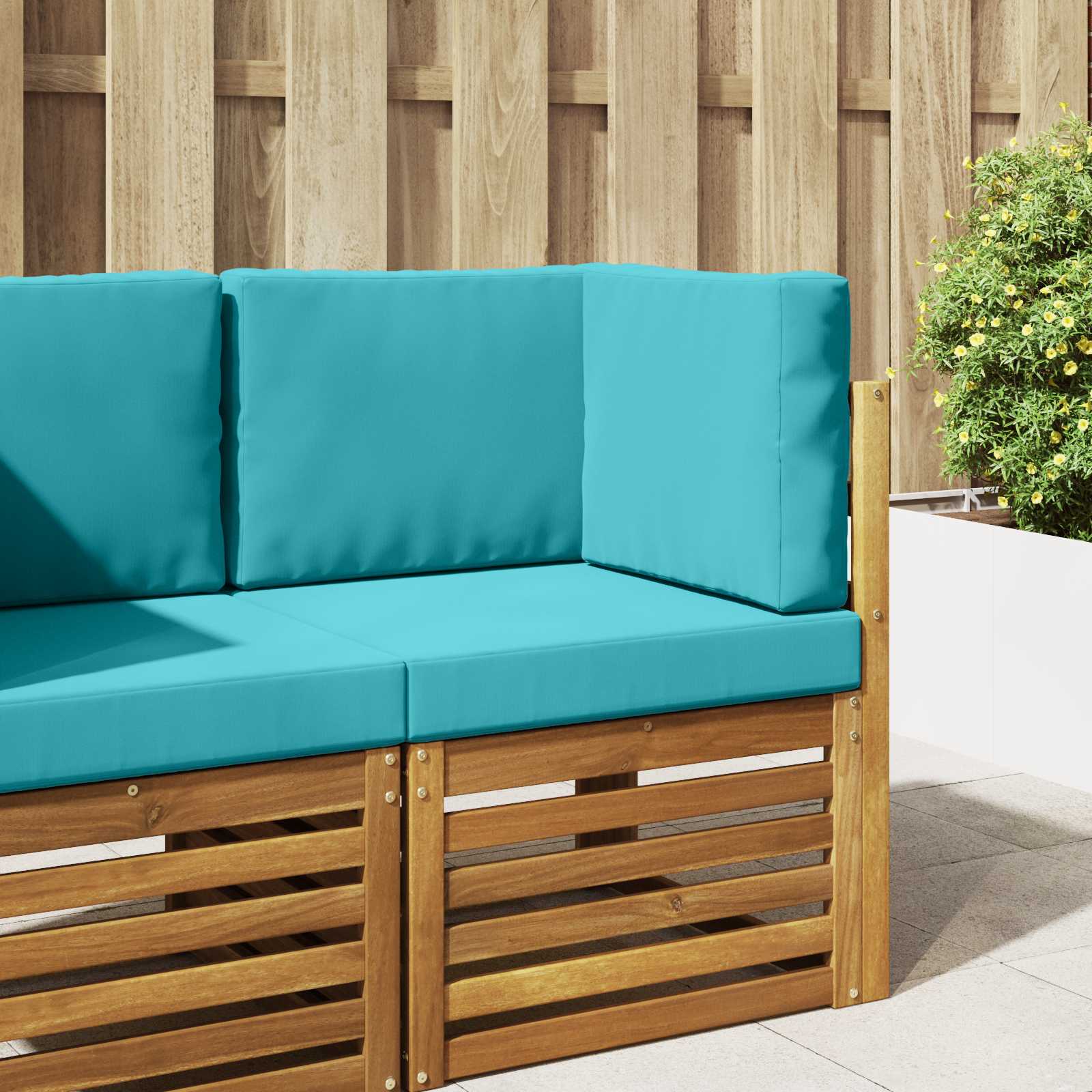 vidaXL Perna pentru canapea de exterior 3 pcs Turcoaz Poliester