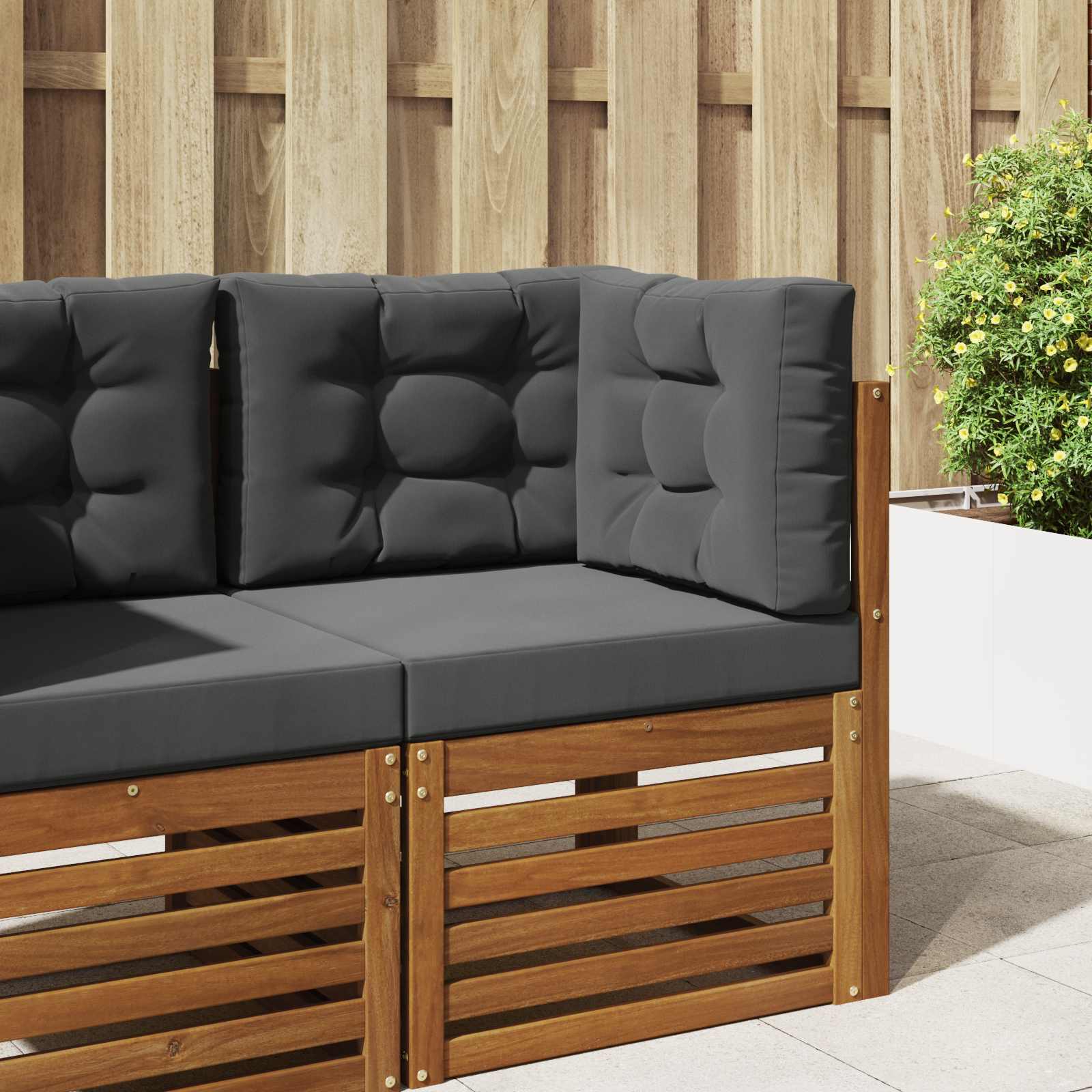 Buiten bankkussen 3 pcs Antraciet Polyester image 1