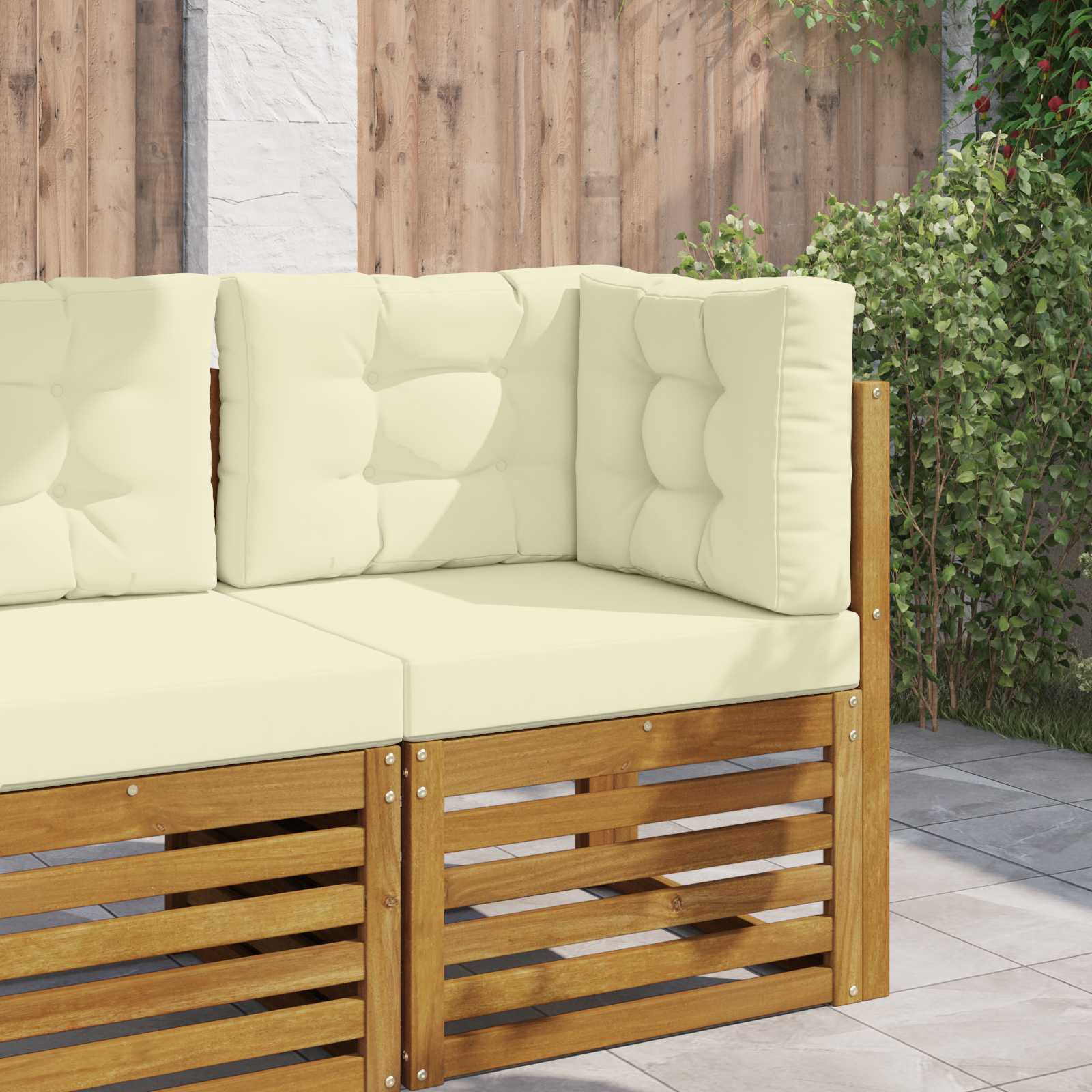 Buiten bankkussen 3 pcs Crème Polyester image 1