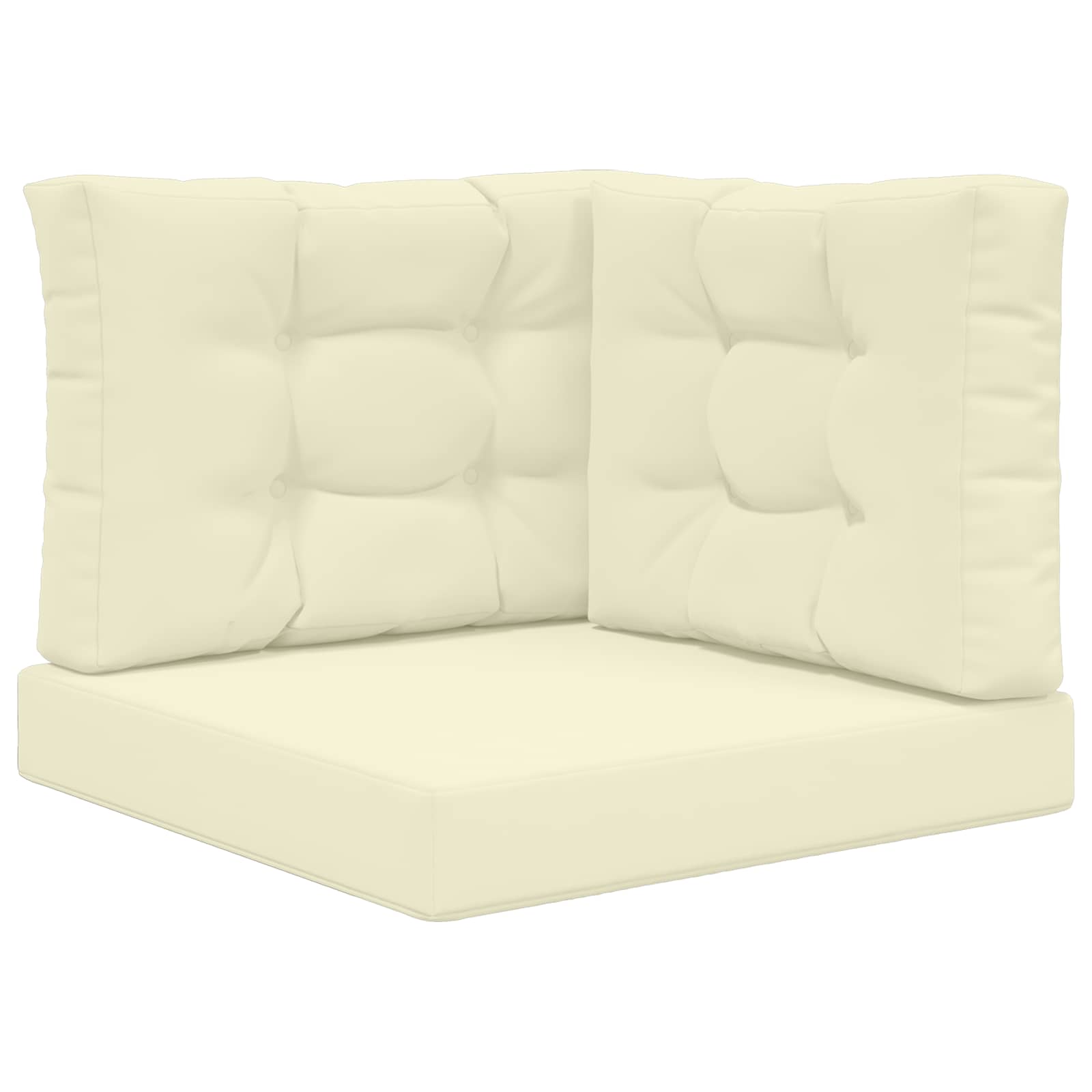 Buiten bankkussen 3 pcs Crème Polyester image 2