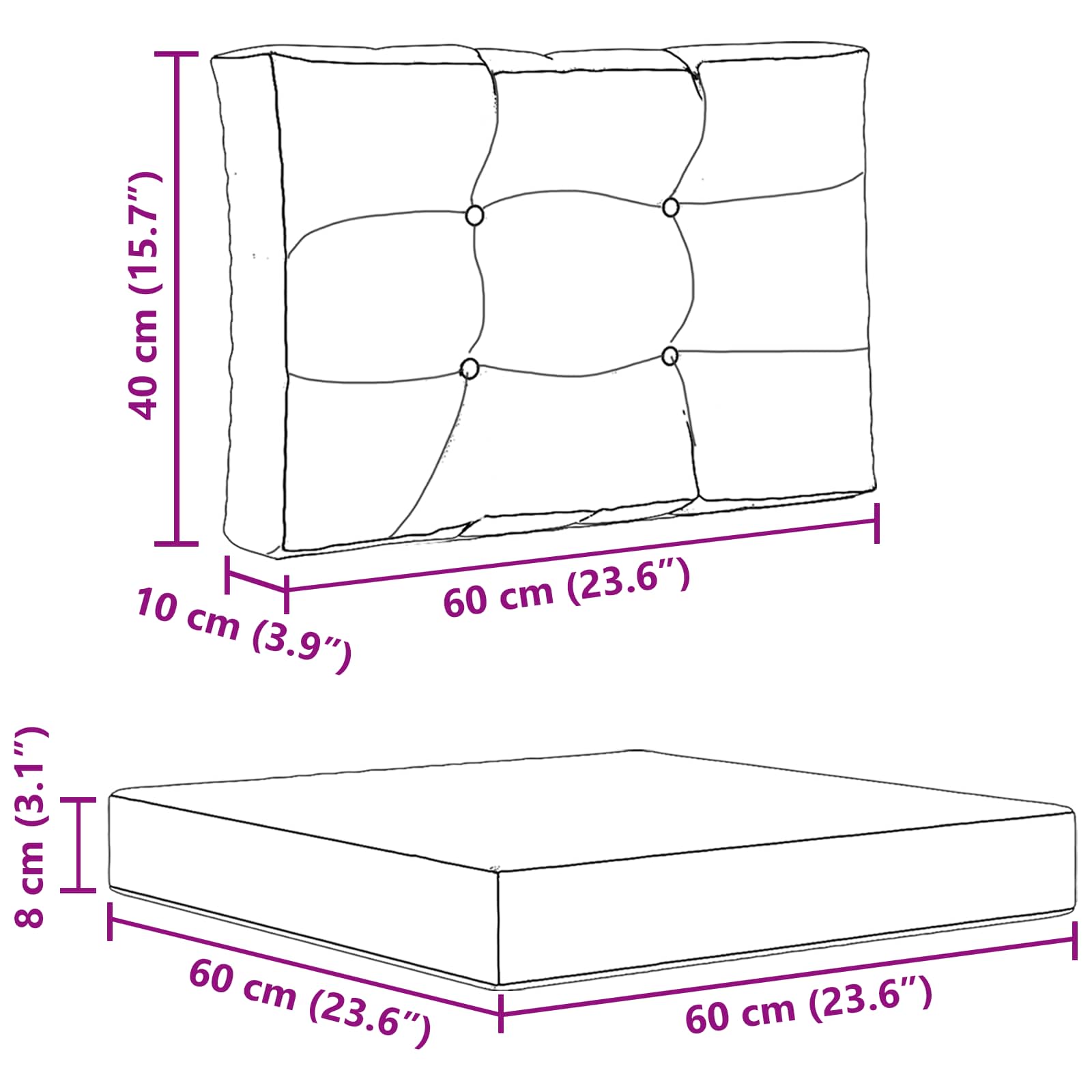 Buiten bankkussen 3 pcs Beige Polyester image 9