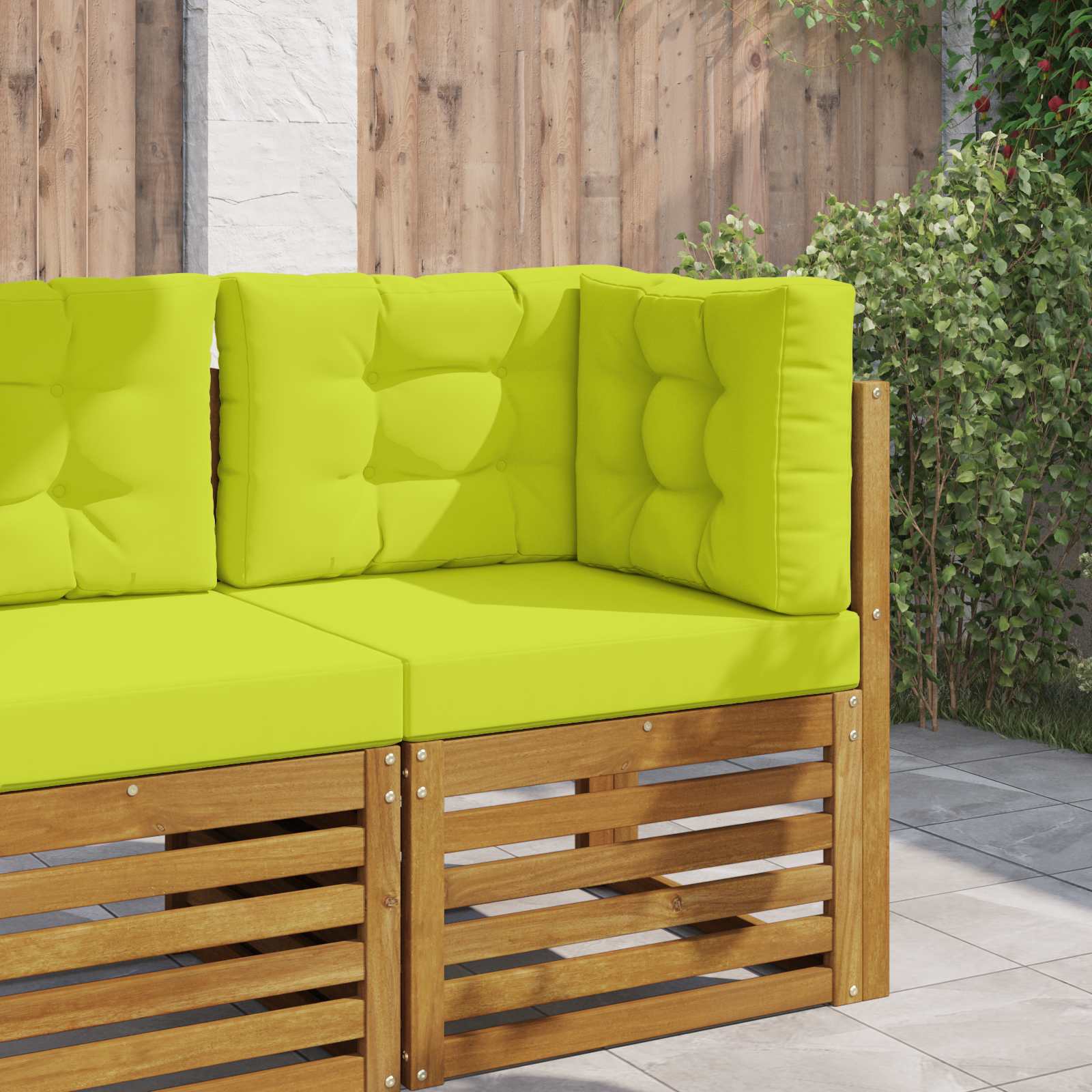 vidaXL Perna pentru canapea de exterior 3 pcs Verde Poliester