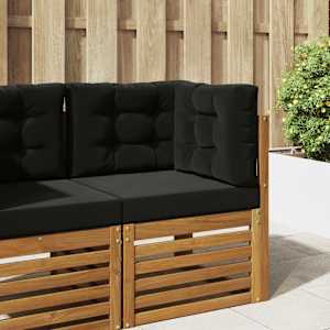 Zunanja blazina za kavč 3 pcs Črna Poliester