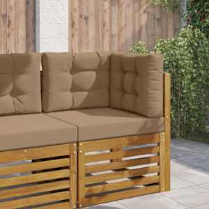 Zunanja blazina za kavč 3 pcs Taupe Poliester