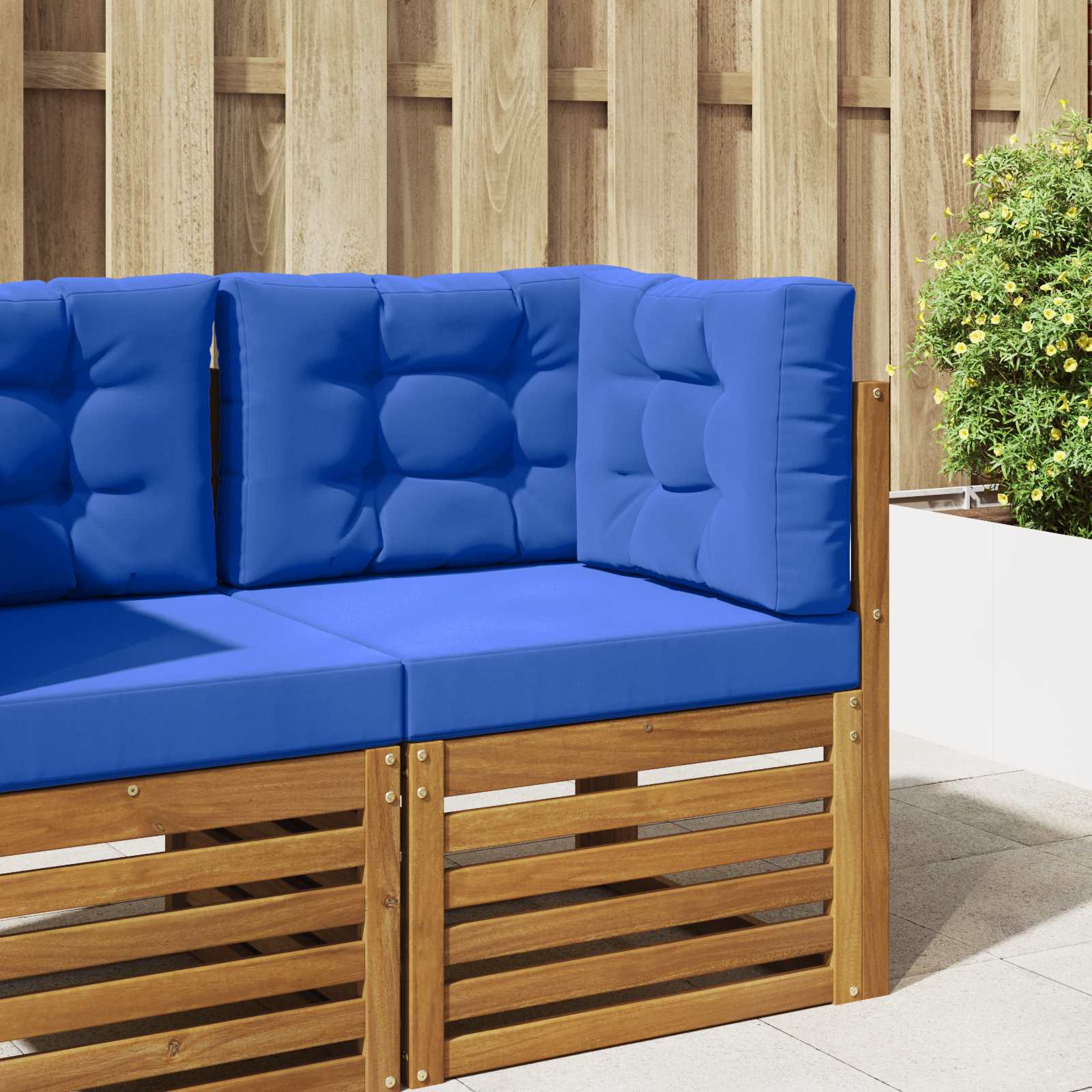vidaXL Perna pentru canapea de exterior 3 pcs Albastru regal Poliester