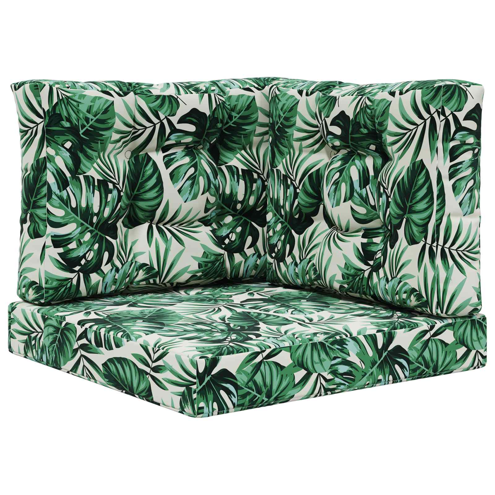 vidaXL Vankúš na vonkajšiu pohovku Polyester Vzor s listami 60 x 60 cm