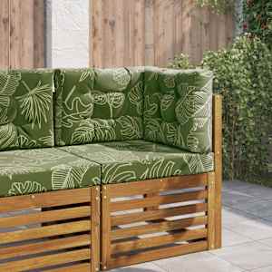 Zunanja blazina za kavč 3 pcs Listnati dizajn Poliester