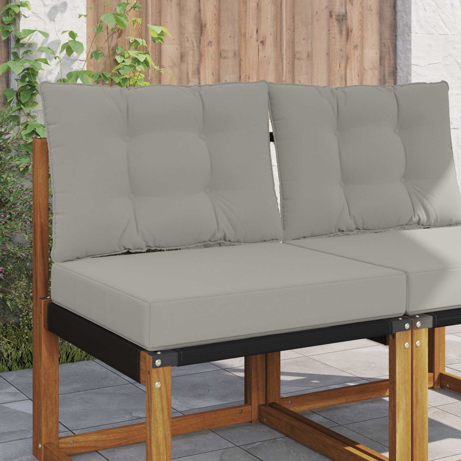 vidaXL Perna pentru canapea de exterior 2 pcs Gri Poliester