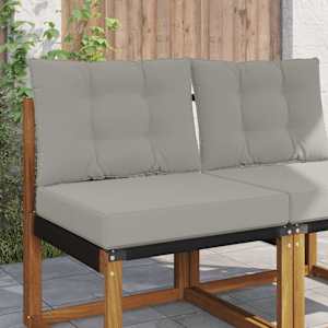 Zunanja blazina za kavč 2 pcs Siva Poliester