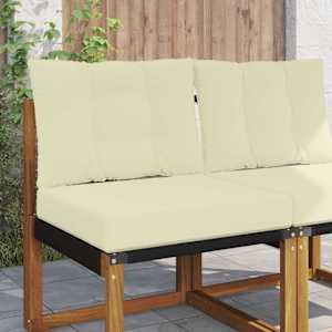 Zunanja blazina za kavč 2 pcs krema Poliester