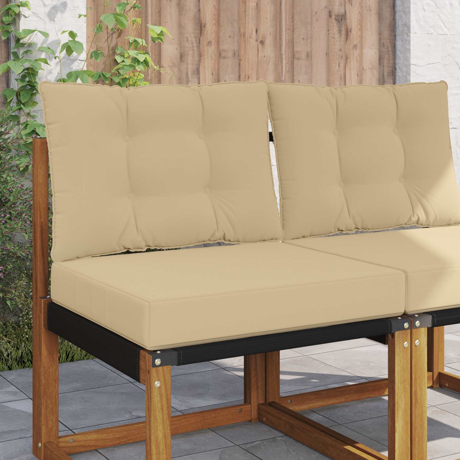 vidaXL Perna pentru canapea de exterior 2 pcs Bej Poliester