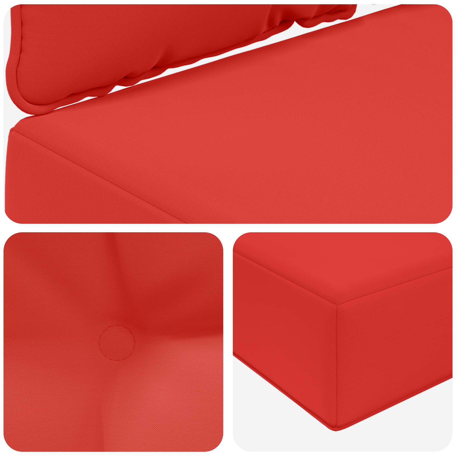 Buiten bankkussen 2 pcs Rood Polyester image 8