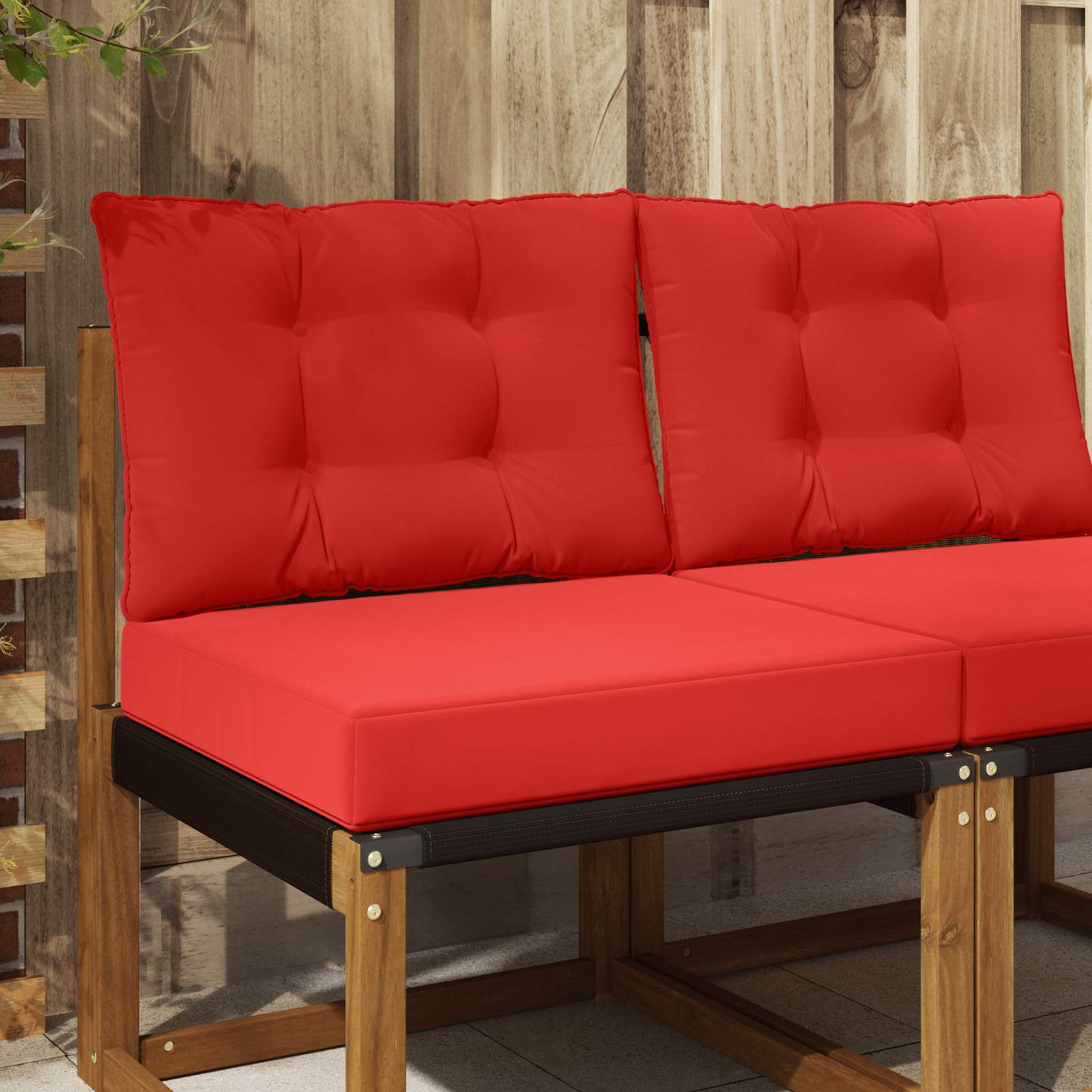 Buiten bankkussen 2 pcs Rood Polyester image 1