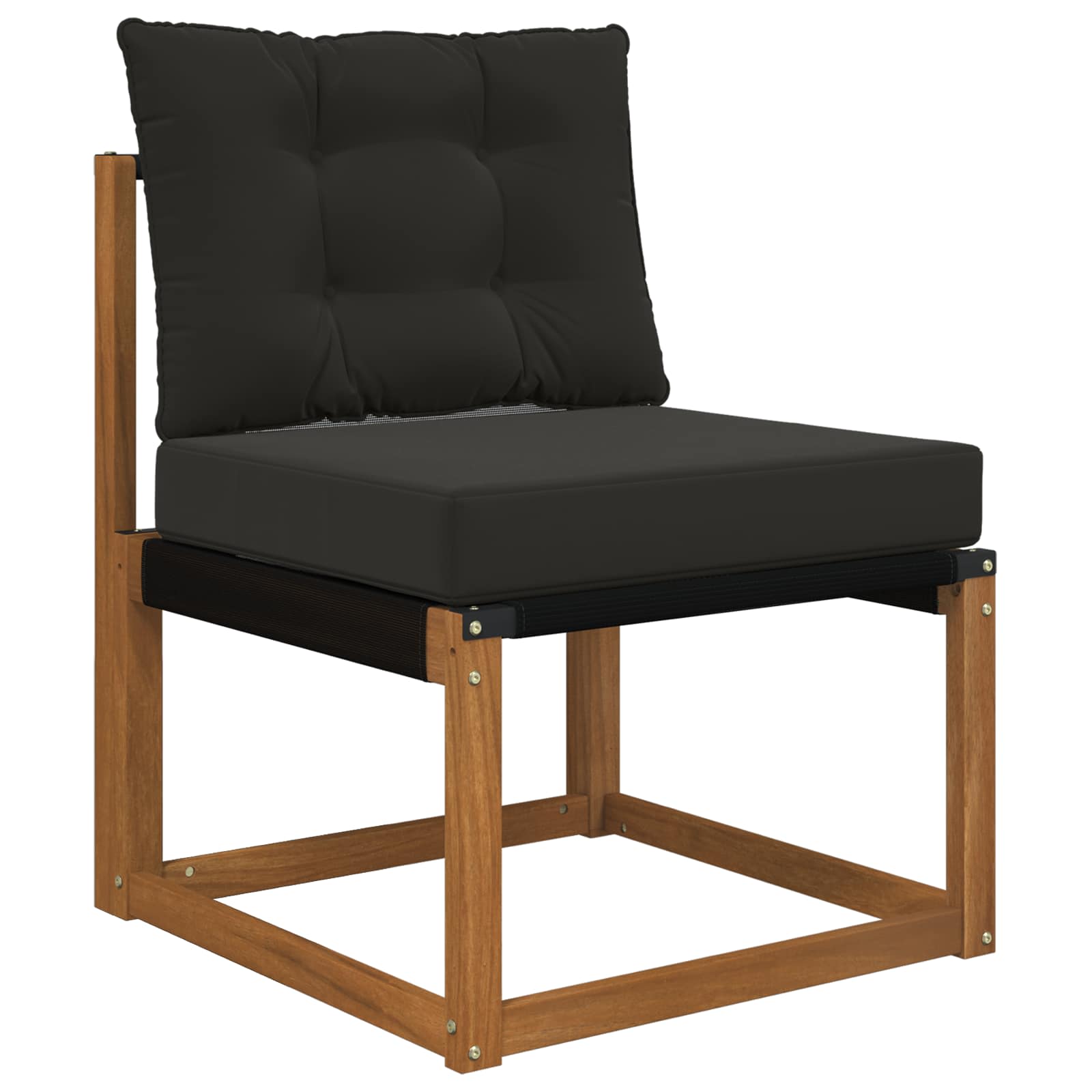 Buiten bankkussen 2 pcs Zwart Polyester image 3