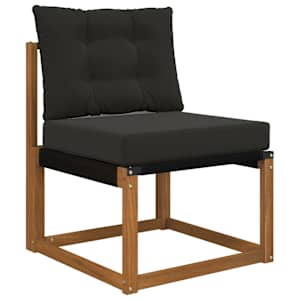 Venkovní polštář na pohovku Polyester Černý 60 x 50,5 x 8 cm - obrázek 3