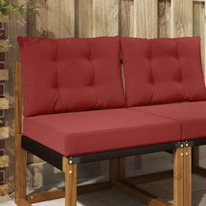 Zunanja blazina za kavč 2 pcs vinsko rdeča Poliester