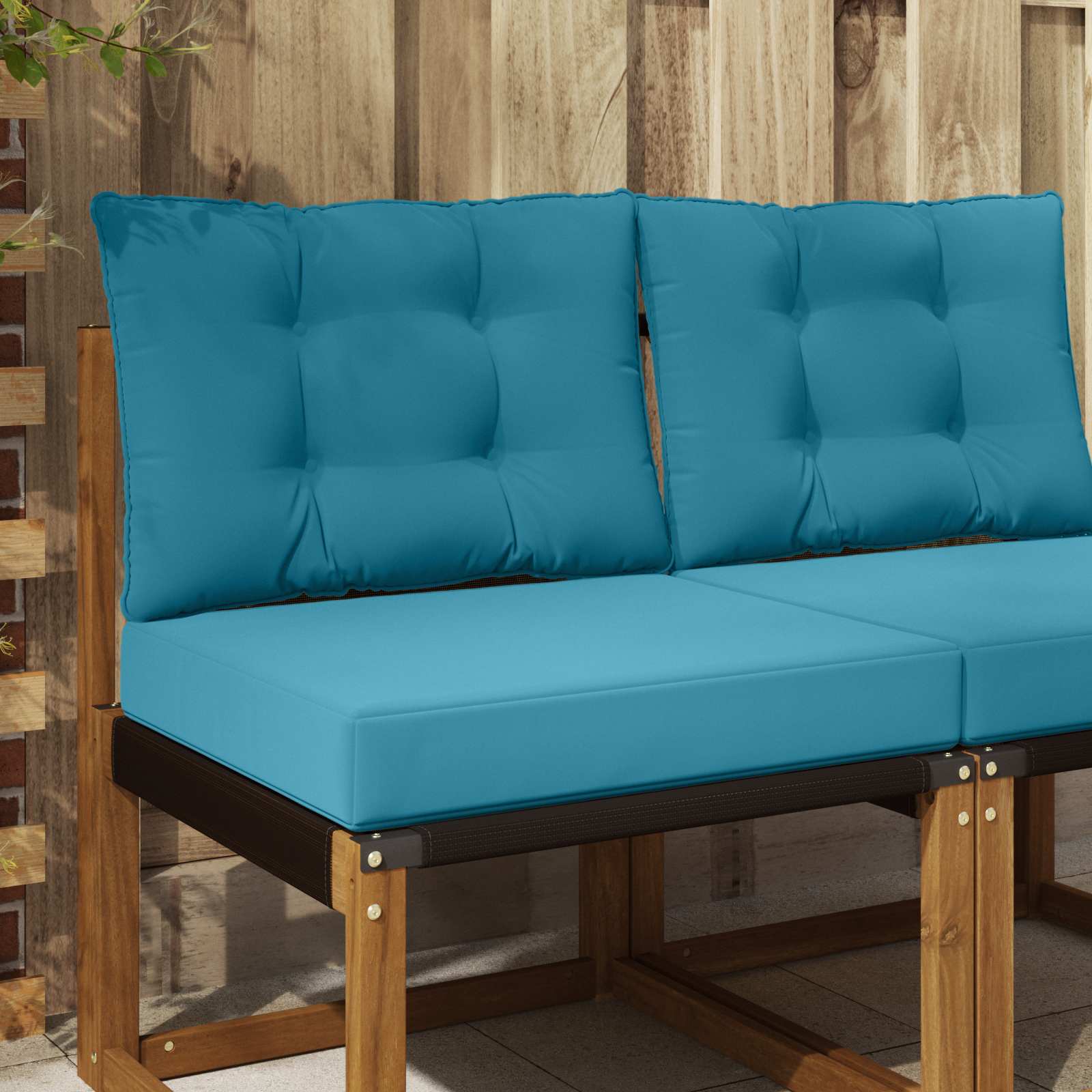 vidaXL Sofakissen für draußen 2 pcs Königsblau Polyester