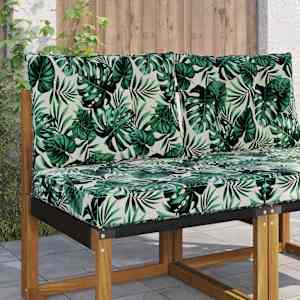 Zunanja blazina za kavč 2 pcs Vzorec lista Poliester