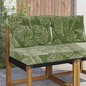 Zunanja blazina za kavč 2 pcs Listnati dizajn Poliester