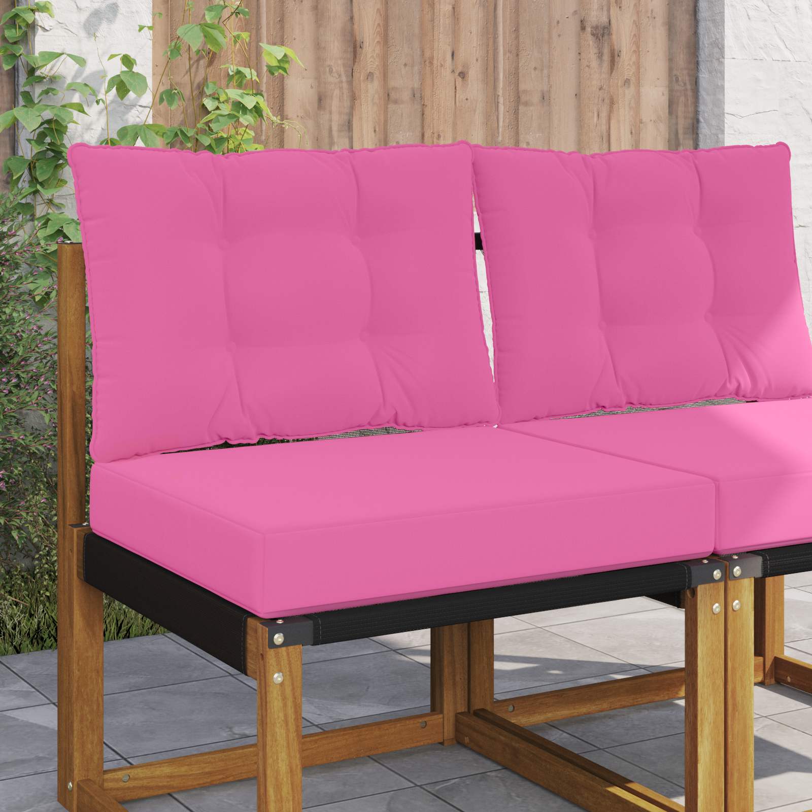 vidaXL Perna pentru canapea de exterior 2 pcs Roz Poliester