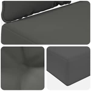 Venkovní polštář na pohovku Polyester Antracit 60 x 40 x 10 cm - obrázek 8