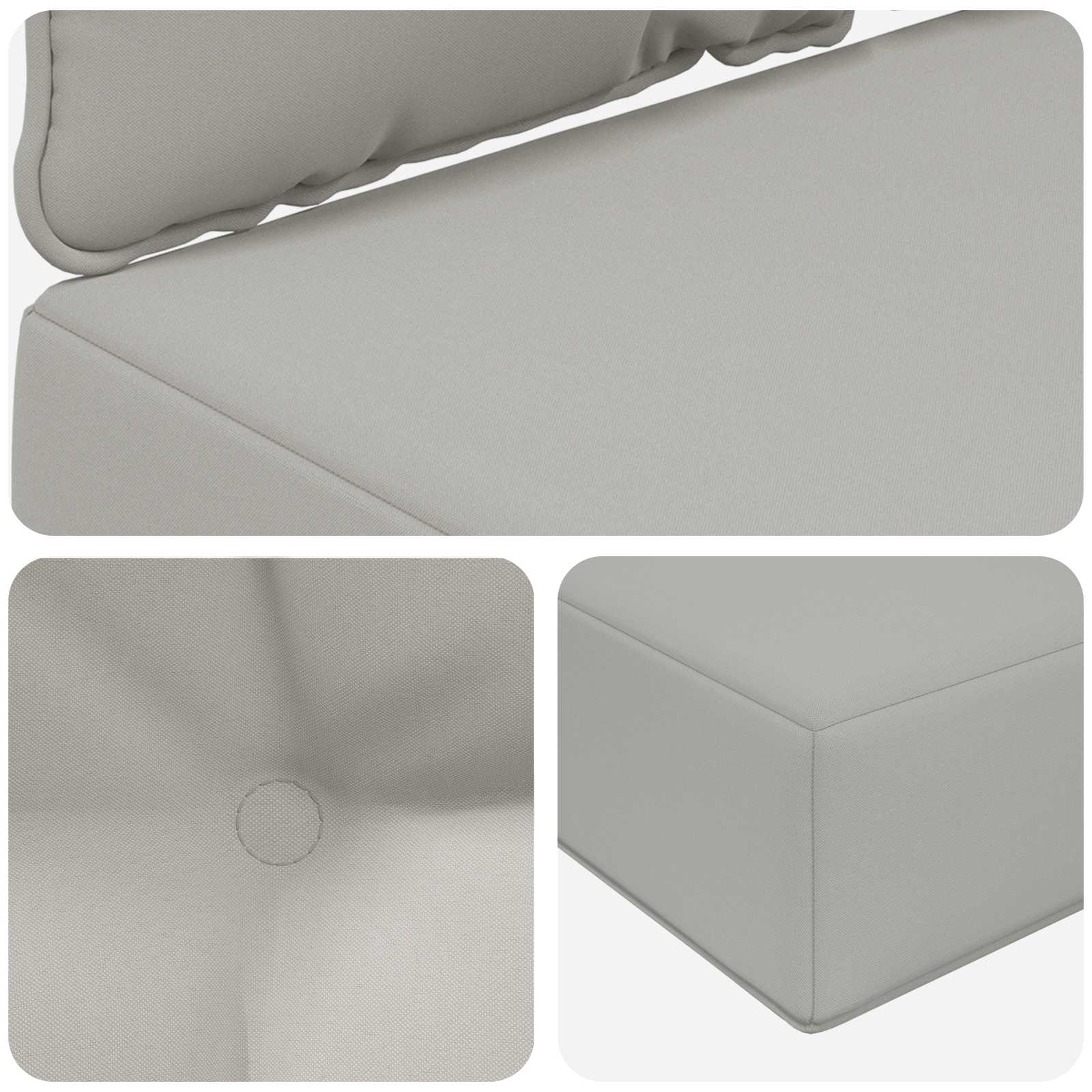 Buiten bankkussen 3 pcs Grijs Polyester image 8