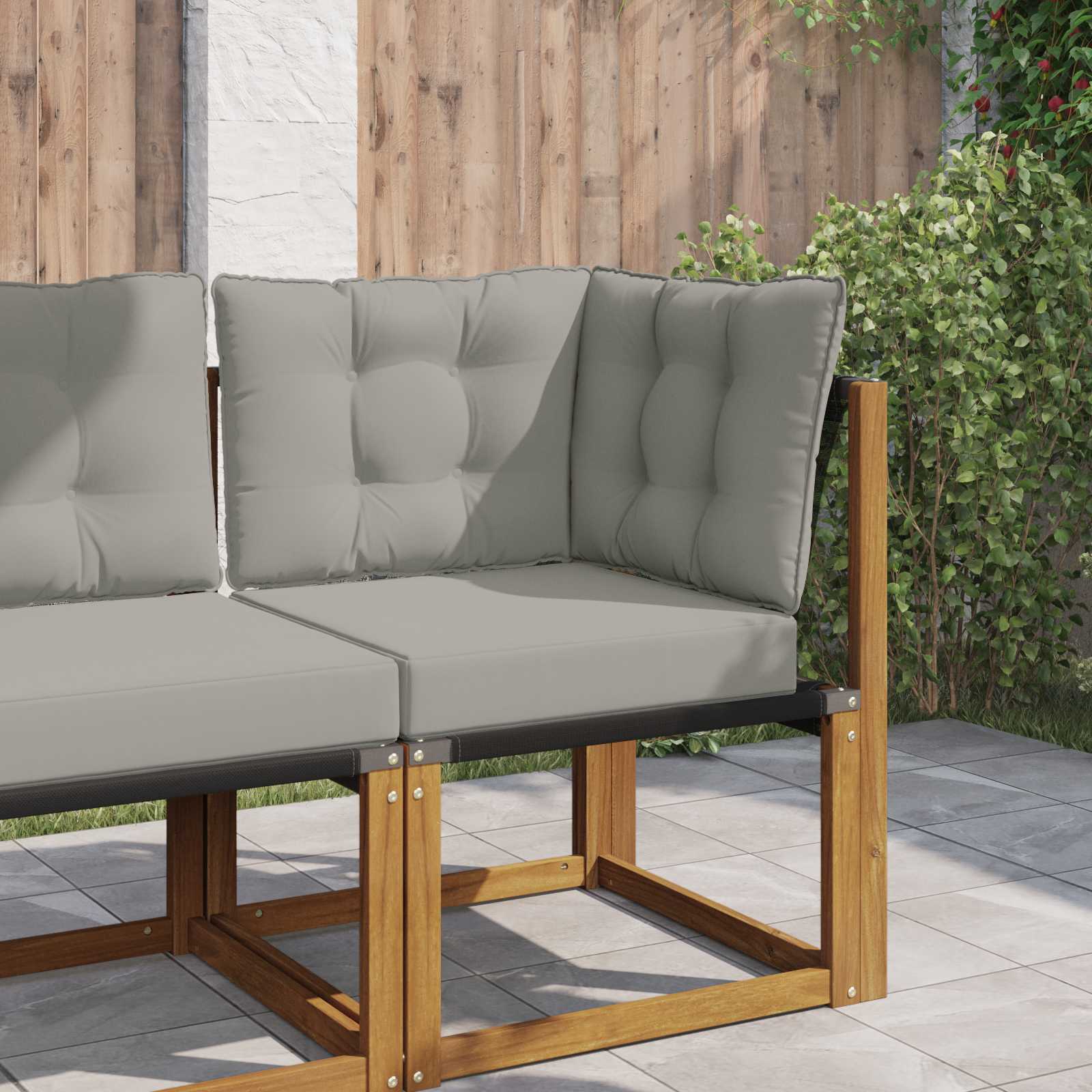 Buiten bankkussen 3 pcs Grijs Polyester image 1