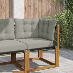 Venkovní polštář na pohovku Polyester Šedý 60 x 40 x 10 cm - obrázek 1