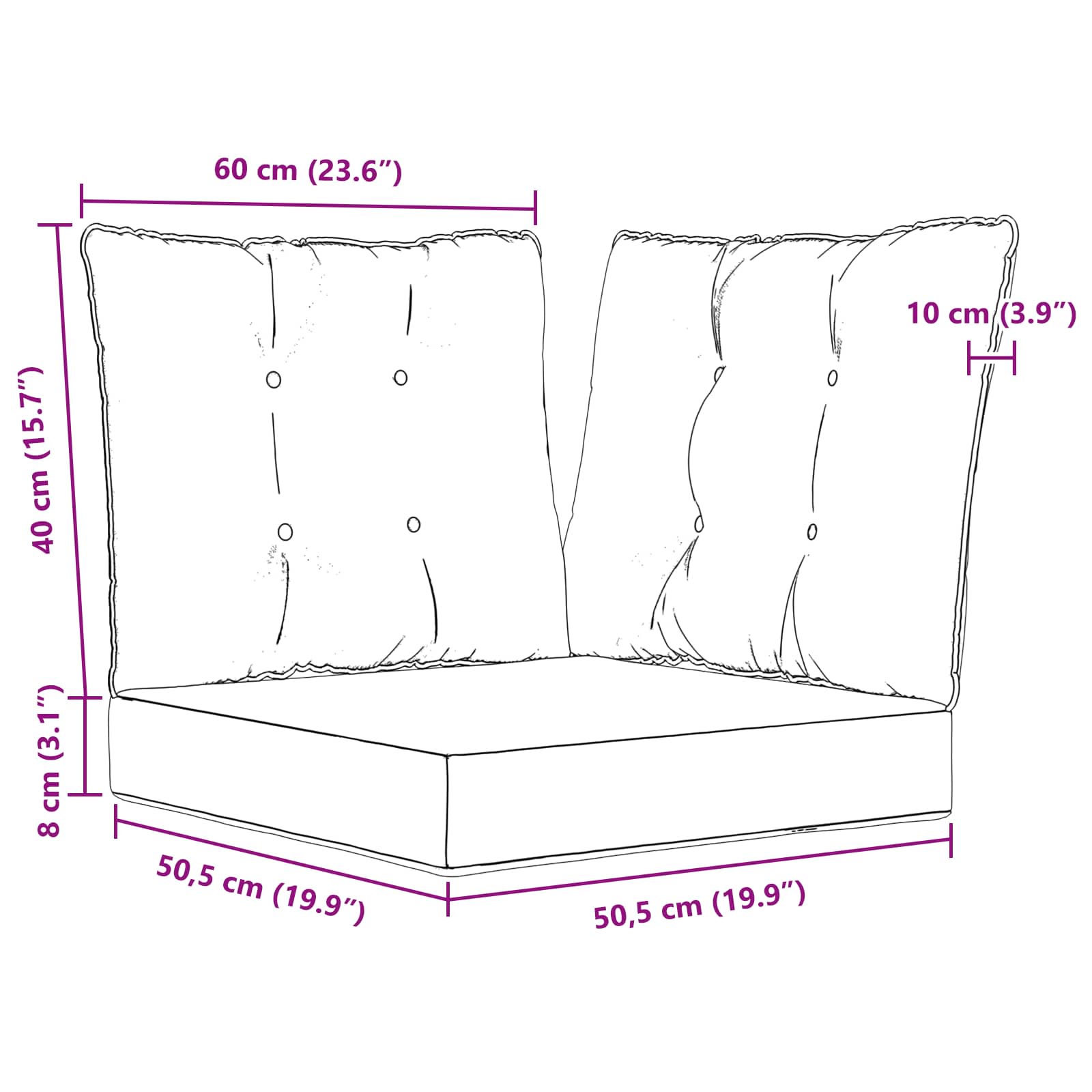 Buiten bankkussen 3 pcs Crème Polyester image 9