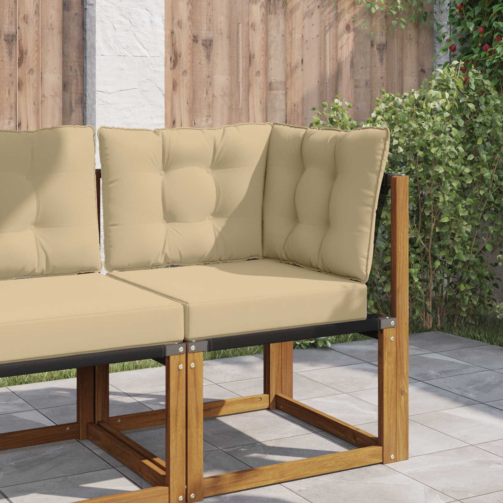 Buiten bankkussen 3 pcs Beige Polyester image 1