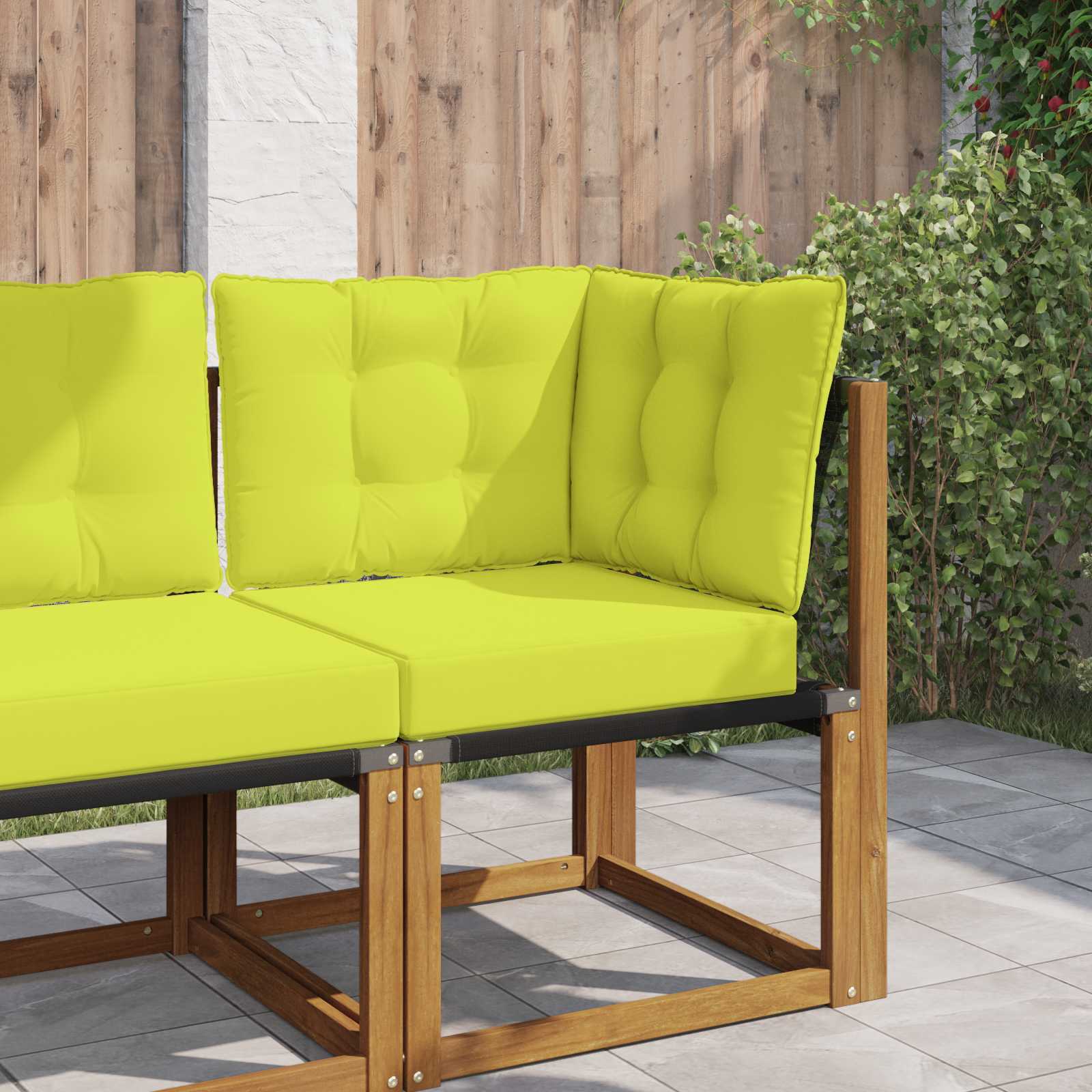 vidaXL Perna pentru canapea de exterior 3 pcs Verde Poliester