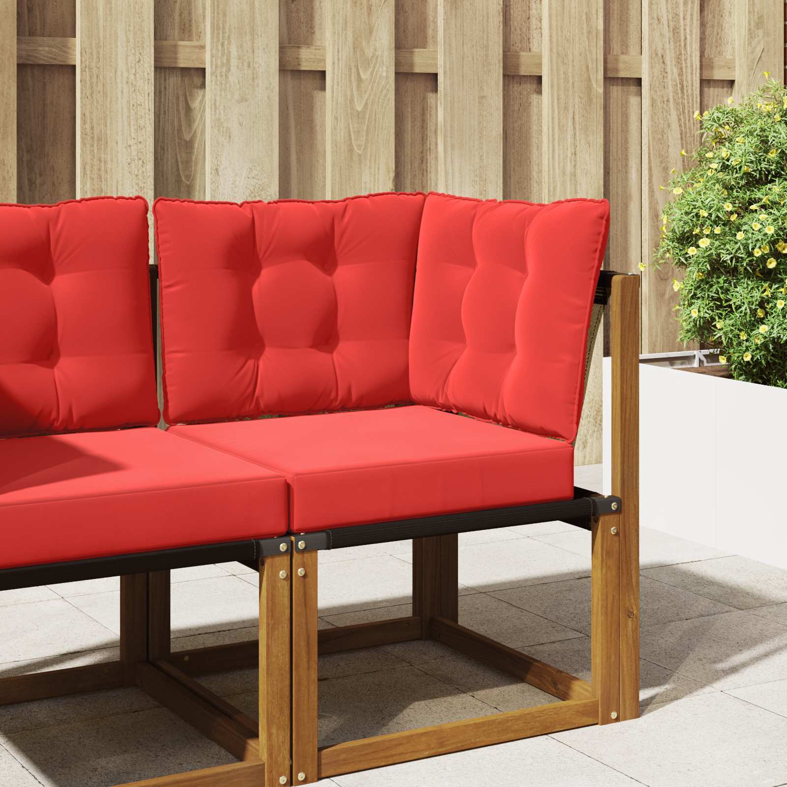 Buiten bankkussen 3 pcs Rood Polyester image 1