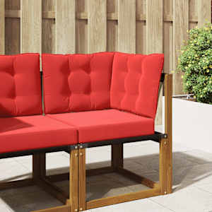 Zunanja blazina za kavč 3 pcs Rdeča Poliester