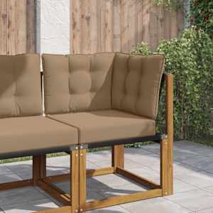 Zunanja blazina za kavč 3 pcs Taupe Poliester