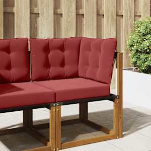 Zunanja blazina za kavč 3 pcs vinsko rdeča Poliester