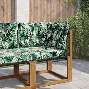 Zunanja blazina za kavč 3 pcs Vzorec lista Poliester