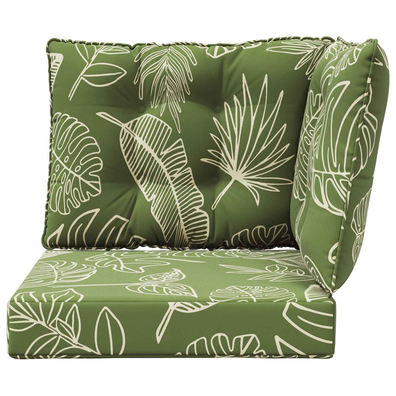 Buiten bankkussen 3 pcs Bladontwerp Polyester image 6