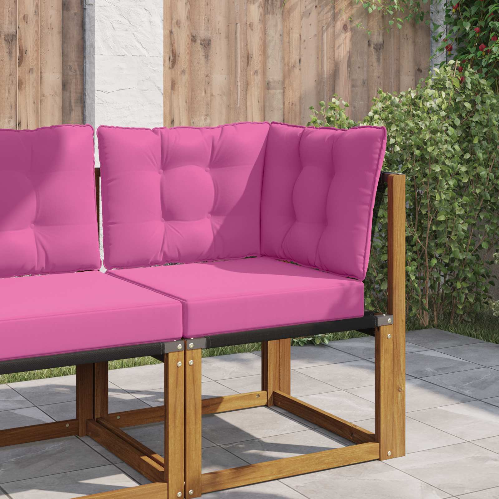 Buiten bankkussen 3 pcs Roze Polyester image 1