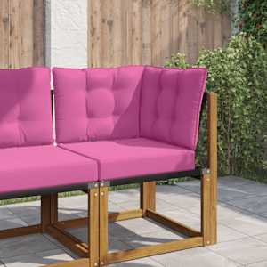 Zunanja blazina za kavč 3 pcs Roza Poliester