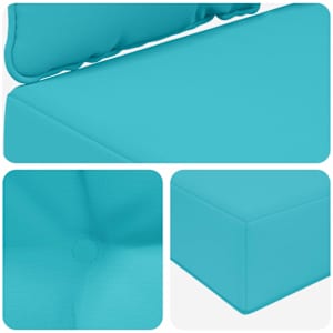 Venkovní polštář na pohovku Polyester Tyrkysová 60 x 40 x 10 cm - obrázek 8